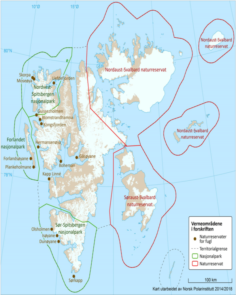 Kart over nasjonalparkene Sør-Spitsbergen, Forlandet og Nordvest-Spitsbergen, naturreservatene Nordaust-Svalbard og Søraust-Svalbard, og naturreservatene for fugl på Svalbard. Kart over nasjonalparkene Sør-Spitsbergen, Forlandet og Nordvest-Spitsbergen, naturreservatene Nordaust-Svalbard og Søraust-Svalbard, og naturreservatene for fugl på Svalbard.
